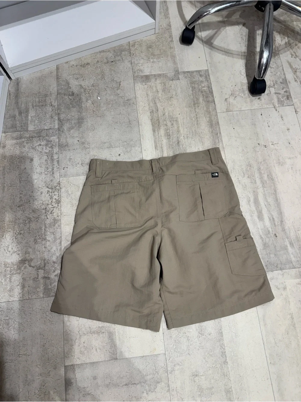 The North Face Khaki Field Cargo Shorts with Logo Tab